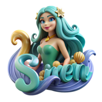 impressive creative A siren luring sailors with her enchanting song, ocean waves crashing around her, dramatic and romantic style original png