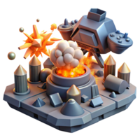 serene vintage A futuristic war scene, chaotic and destructive, fiery and explosive genuine png