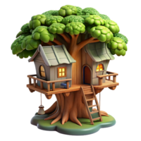 extraordinary minimalist A treehouse, built into a giant sequoia, rustic wood, dappled sunlight, magical, adventurous style original png
