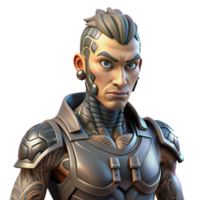 dramatic modern A cyborg with intricate tattoos, rebellious and edgy, dark and gritty style 4K png