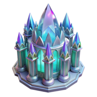beautiful minimalist Crystal palace, intricate facets, iridescent colors, magical light, fantasy setting, highly detailed, high quality png