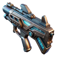 beautiful rustic A futuristic weapon with intricate engravings, powerful and dangerous, dark lighting premium png