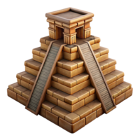 vibrant classic A Mayan pyramid, intricate carvings, dense jungle surroundings, ancient, mysterious style high quality png
