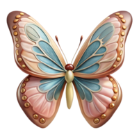 magnificent vintage Portrait of a delicate butterfly with intricate wing patterns, soft natural lighting, realistic style 4K png