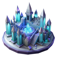 wonderful artistic A subterranean city lit by glowing crystals, fantasy setting, intricate architecture, digital art, 4K png