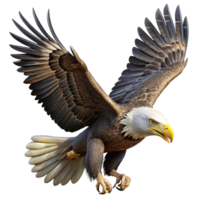vibrant rustic A majestic bald eagle soaring through a thunderstorm, dramatic lighting, realistic style, detailed feathers authentic png