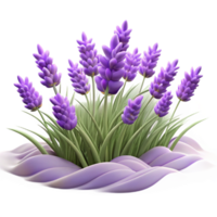 vibrant vintage A field of lavender swaying in the wind, impressionist style, midday lighting professional png