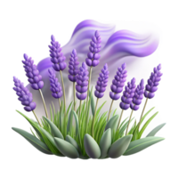 beautiful creative A field of lavender swaying in the wind, impressionist style, midday lighting original png