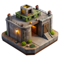 elegant vintage Underground bunker, concrete walls, dim lighting, survivalist theme, post-apocalyptic setting, realistic rendering, detailed png