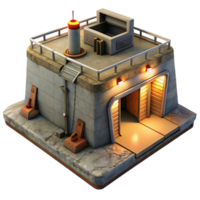 beautiful modern Underground bunker, concrete walls, dim lighting, survivalist theme, post-apocalyptic setting, realistic rendering, high resolution png
