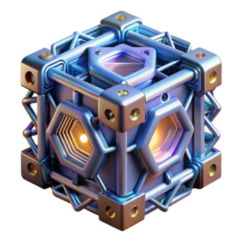 wonderful creative A quantum computer core, glowing with complex energy patterns, intricate geometric design, art deco style, soft lighting original png