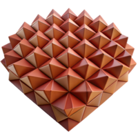 magnificent classic A field of tessellated triangles in shades of deep red and ochre, with a textured, impasto surface, lit by a warm, directional light detailed png