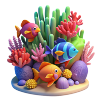 stunning vintage A vibrant coral reef teeming with colorful fish, underwater photography, vibrant colors, high quality png