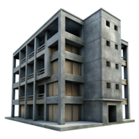 serene artistic A single, Brutalist concrete apartment block, harsh shadows, overcast sky, photorealistic, dystopian, detailed png