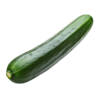 Fresh green cucumber on transparent, showcasing its smooth texture and vibrant colorideal for cooking or healthy recipes, cucumber isolated on transparent background png