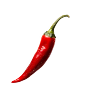 Red chili pepper bursting with seeds surrounded by spice flakes on a transparent background, Seed burst out from red chili pepper over transparent background png