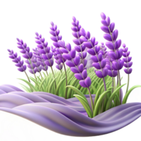 impressive vintage A field of lavender swaying in the wind, impressionist style, midday lighting high quality png