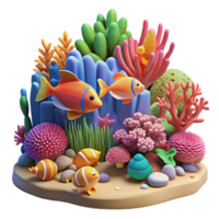 impressive rustic A vibrant coral reef teeming with colorful fish and marine life, illuminated by underwater sunlight, in a photorealistic style 4K png