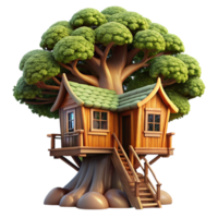 stunning modern A treehouse, built into a giant sequoia, rustic wood, dappled sunlight, magical, adventurous style genuine png