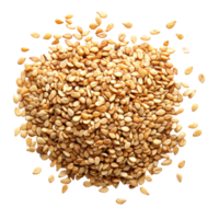 Fresh sesame seeds scattered on a clean transparent background perfect for culinary uses and nutritional benefits, Fresh sesame seeds on a transparent background png