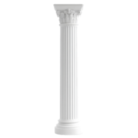 Elegant transparent render of a classical column isolated on a pure transparent background showcasing detailed craftsmanship, Render Column isolated on transparent background on transparent background png