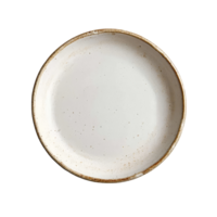 Empty ceramic plate on a transparent background, showcasing its simple design and neutral color for culinary presentation, empty ceramic plate on transparent background png