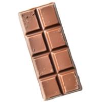 Delicious chocolate bar resting on a transparent background showcasing its smooth texture and enticing cocoa appearance, perfect for sweet cravings, Chocolate Bar on transparent background png