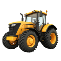 Heavyduty tractor isolated on a transparent background, showcasing its robust design and agricultural capabilities, tractor isolated on transparent background png