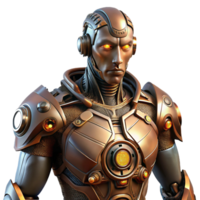 beautiful traditional A cyborg with intricate mechanical augmentations, portrait, dramatic chiaroscuro lighting, steampunk style professional png