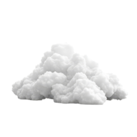 Isolated transparent cloud on a plain transparent background showcasing soft textures and forms, 3D transparent Cloud isolated on transparent background png