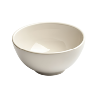 An empty ceramic bowl isolated on a bright transparent background highlighting its smooth texture and design features, empty bowl isolated on transparent background png