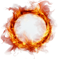 Realistic round fire flame with a transparent background, creating a captivating visual effect, Realistic round fire flame transparent background. Round fire flame transparent background png