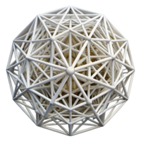serene minimalist A web of intricate, interconnected lines, forming a complex, abstract pattern, illuminated by a bright, white light, geometric art style premium png