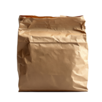Simple brown paper bag isolated on a transparent background showcasing versatility and simplicity for various uses, Brown paper bag isolated Stock Photo png