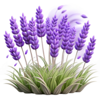 impressive rustic A field of lavender swaying in the wind, impressionist style, midday lighting premium png