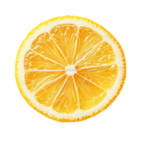 Freshly sliced lemon fruit isolated on a clean transparent background for culinary use and beverage preparation, Slice of lemon fruit isolated on transparent background png