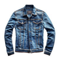 Slimfit jean jacket displayed on a transparent background, ideal for casual and trendy outfits in various seasons, Jean Jacket slim fit isolated on transparent background png