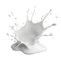 A dynamic splash of milk isolated on a clean transparent background captures movement and fluidity, milk splash isolated on transparent background png