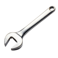 Shiny spanner tool isolated on a transparent background for mechanical applications and repairs, Spanner tool isolated png