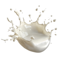 A splash of milk isolated on a transparent background showcasing fluid motion and dynamic shape, Splash of milk isolated png