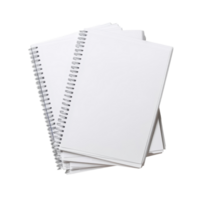 Blank notepad pages stacked on a transparent background for creative writing or brainstorming sessions, blank paper sheets or notepad pages on transparent backgroundfile png