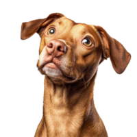 A cute and funny dog poses against a clean transparent background with a curious expression ready to brighten your day, Funny dog isolated transparent background png