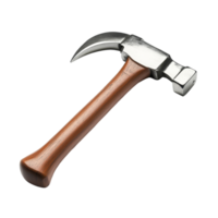 Claw hammer isolated on a clean background showcasing the wooden handle and shiny metal head ideal for construction and home improvement tasks, Claw hammer isolated Stock Photo png