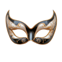 Elegant solo masquerade mask on clean transparent background for festive celebrations and events, Solo masquerade mask on a clean transparent background with a precise png