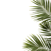 Palm leaf border design isolated on transparent background for tropical and naturethemed projects, palm leaf border isolated on transparent background png