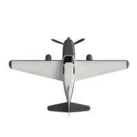 Top view of a small aircraft on a transparent background showcasing its streamlined design and features, Plane on transparent background png