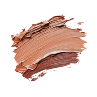 Skintoned makeup smear isolated on a clean transparent background showcasing texture and color in a beauty context, skin toned makeup smear isolated png