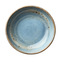 Empty porcelain ceramic plate viewed from above on a transparent background ready for presentation or dining, Empty porcelain, top view ceramic plate on transparent backgroundfile png