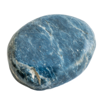 Beautiful blue stone displaying natural patterns on a bright transparent background, Blue color stone on a transparent background. Stone transparent background png
