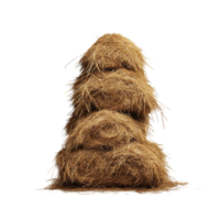 A stack of hay bales against a clean transparent background showcasing agricultural products ready for use, Hay Stack on transparent background png